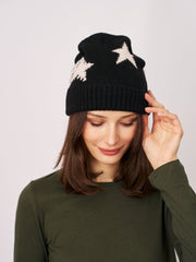 STAR POMPOM BEANIE | Vintage Havana Black