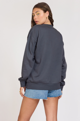 "Surf LA" Black Surf Wash Crewneck | Vintage Havana Black