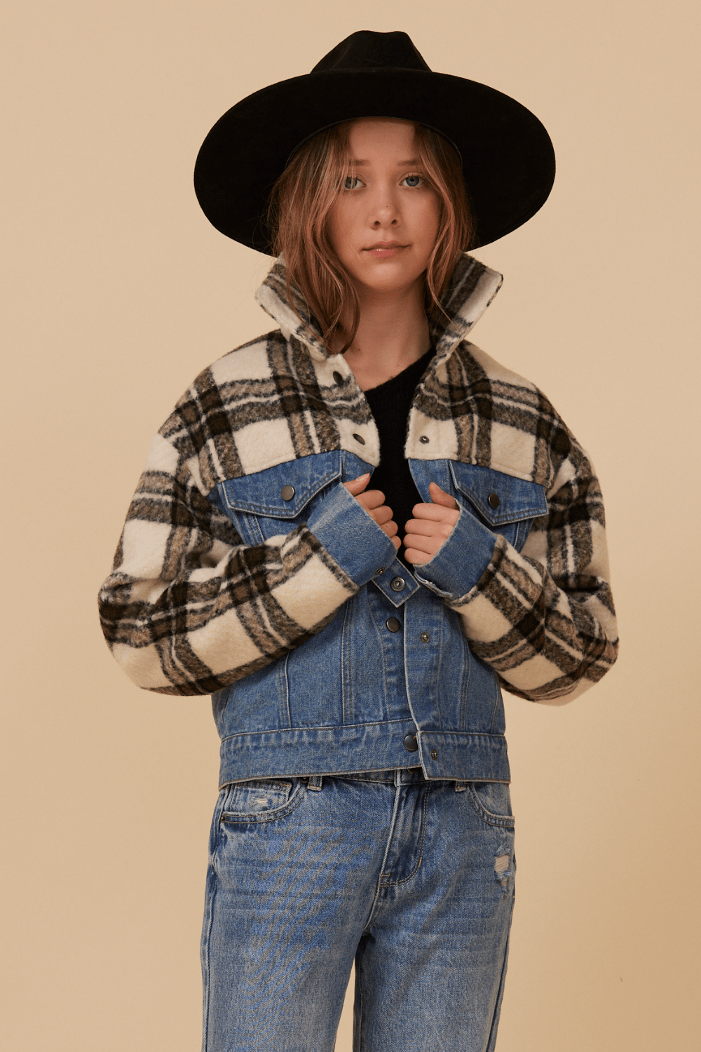 DENIM AND PLAID JACKET | Vintage Havana