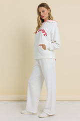 Heavyweight Garment Dye Hoodie with Applique | Vintage Havana