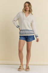 Jacquard Baja Sweater | Vintage Havana