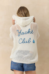 Hoodie Beach Sweater with Embroidery | Vintage Havana