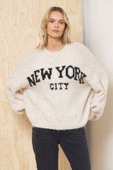 Jacquard Destination Sweater | Vintage Havana Ecru