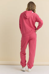 Heart Emroidered French Terry Hoodie | Vintage Havana