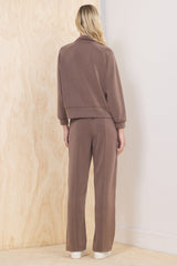 Luxe Cloud Henley Pullover | Vintage Havana Java