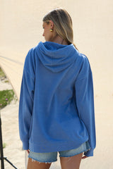 "Wellness" Garment Dye Hoodie | Vintage Havana Blue
