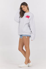 Summer Love Fleece Crewneck | Vintage Havana Ivory