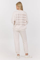 Embroidered French Terry Crew | Vintage Havana Coconut w/ Multi