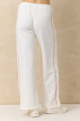 French Terry Pant with Square Crochet Insert | Vintage Havana