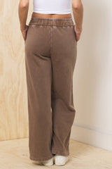 Garment Dye Wide Leg Pant | Vintage Havana Coffee