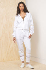 Stripe Burnout Fleece Jogger | Vintage Havana Winter Whites