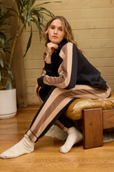 Burnout Fleece Color Block 2-Piece Set | Vintage Havana
