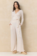 Crinkle Knit Wide Leg Pants | Vintage Havana
