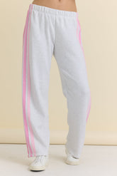 Wide Leg Pant with Twill Tape Stripe | Vintage Havana