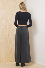 Tencel Wide Leg Pant - Charcoal | Vintage Havana Charcoal