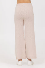 Knit Pants w/ Whipstitch | Vintage Havana Summer Sand with White