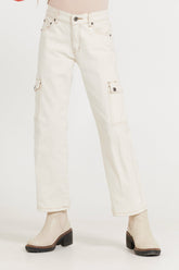 Kids Cream Cargo Jean | Vintage Havana Cream
