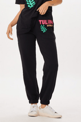 Black Tulum Jet Setter Surf Wash Jogger | Vintage Havana Black