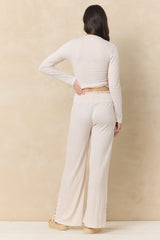 Crinkle Knit Wrap Top | Vintage Havana