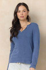 Pigment Dye Long Sleeve | Vintage Havana Blue Jean