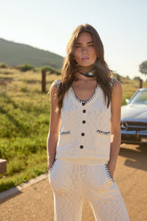 Knit Vest with Whipstitch | Vintage Havana