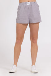 Poplin Stripe Short | Vintage Havana Coffee Stripe