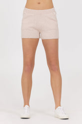 Knit Shorts w/ Whipstitch | Vintage Havana White with Summer Sand