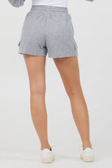 Heather Grey Bounded Textured Jersey Shorts | Vintage Havana Heather Grey
