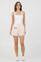Peach Parfait W/ Multi Puff "Sunchaser" Surf Wash Shorts | Vintage Havana Peach Parfait