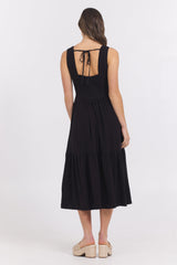 Linen Maxi Dress | Vintage Havana Black