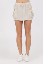 Soft Tan Tencel Bubble Skort | Vintage Havana Soft Tan
