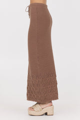 Pecan Crochet Maxi Skirt | Vintage Havana Pecan