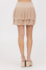 Tiered Mini Skirt | Vintage Havana Honey Beige
