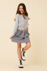 Plaid Waistband Layered Skirt | Vintage Havana TITAN