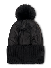 PUFFER POMPOM HAT - BLACK | Vintage Havana Black