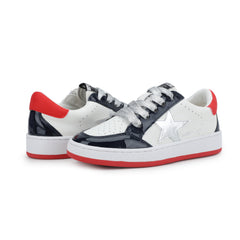 KIDS ARIELLA - WHITE/ PATENT/ NAVY/ RED | Vintage Havana WHITE/ PTTND/ NAVY/ RED