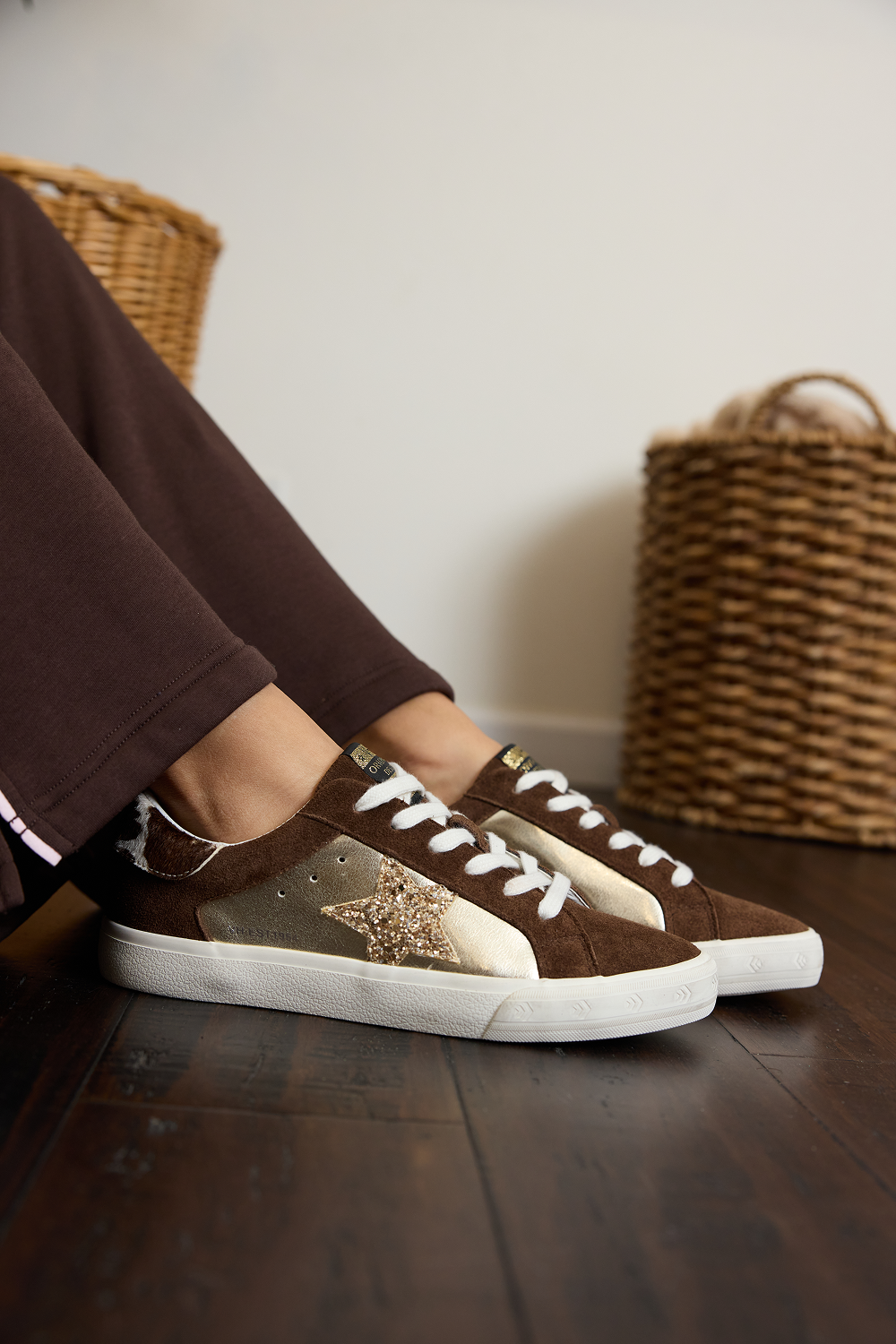 GRANDE - BROWN SUEDE/GOLD FOIL | Vintage Havana BROWN SUEDE/GOLD FOIL