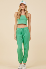 Surf Green Solid Burnout Fleece Tank | Vintage Havana Surf Green