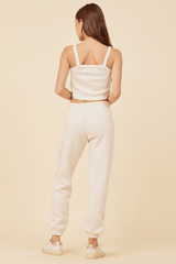 Coconut White Solid Burnout Fleece Tank | Vintage Havana Coconut White