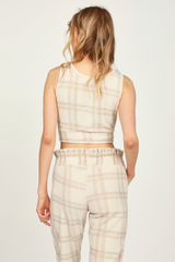 Winter Plaid Reverse Burnout Crop Top | Vintage Havana WINTER PLAID