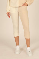 Brushed Hacci Rib Split Jogger | Vintage Havana