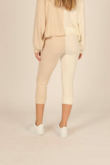 Brushed Hacci Rib Split Jogger | Vintage Havana