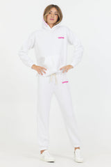 Kids "Vintage" Exposed Stitch Hoodie | Vintage Havana White