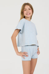 Kids Washed Raw Boxy Tee | Vintage Havana Pirouette
