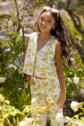 Kids Tie Front Vest | Vintage Havana