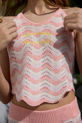 Kids Multi Crochet Tank with Embroidery | Vintage Havana