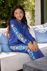 Kids Navy Jogger w/Crochet | Vintage Havana