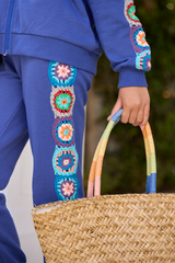 Kids Navy Jogger w/Crochet | Vintage Havana