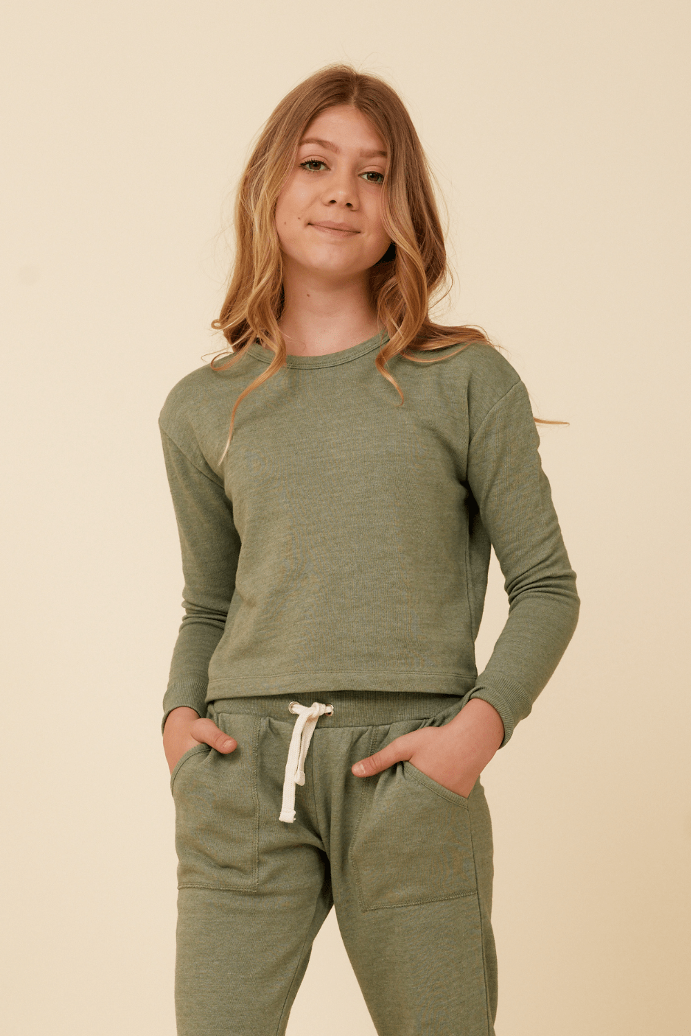 Distressed Neckline Crewneck | Vintage Havana SAGE