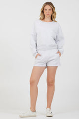 Grey Icicle Essential Fleece Crewneck | Vintage Havana Grey Icicle